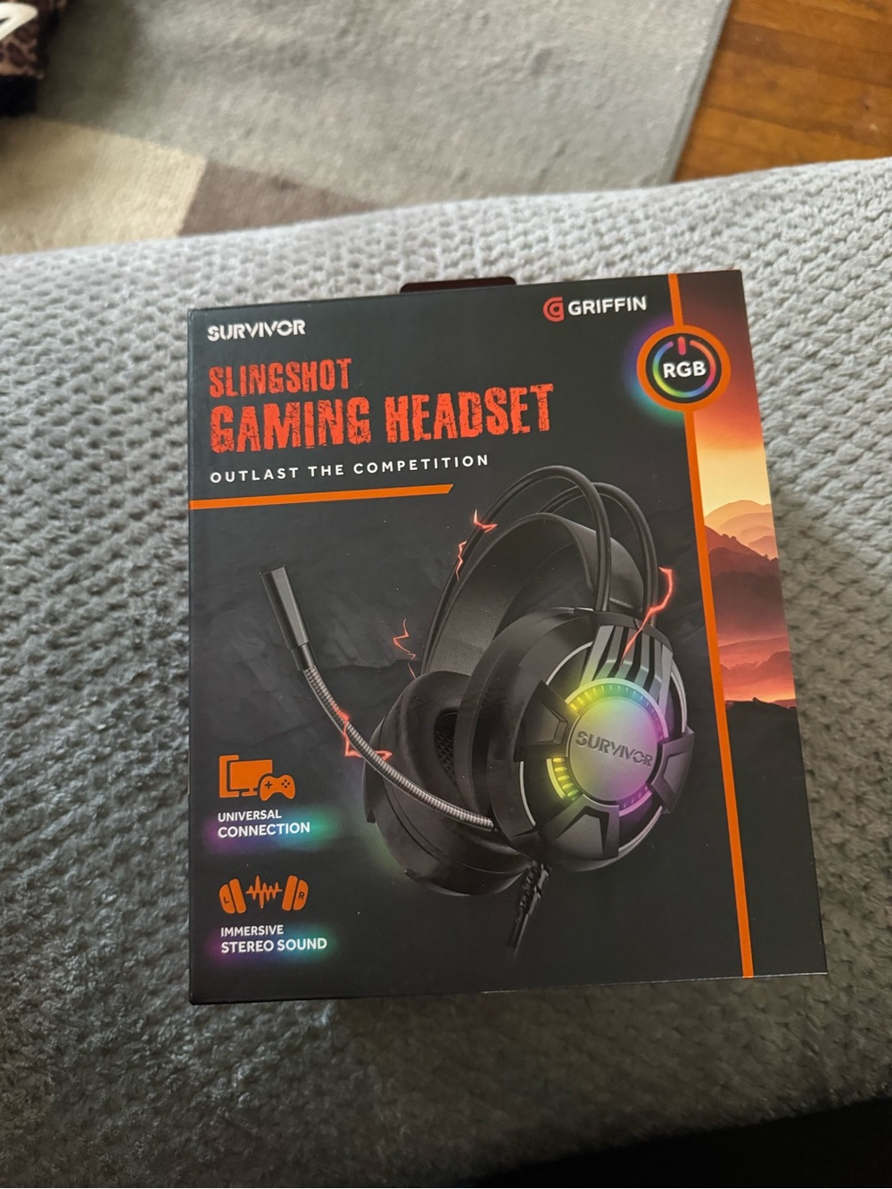 Griffin Survivor Slingshot RGB Gaming Headset - Black